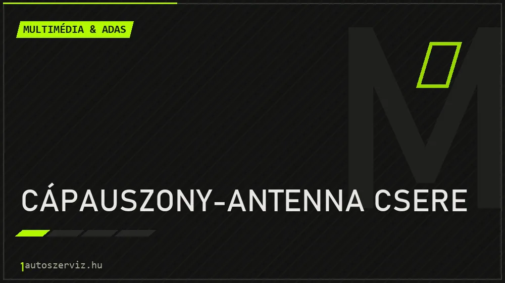Cápauszony-antenna csere - Multimédia & ADAS Budapesten