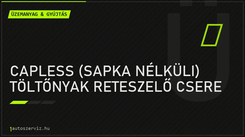 Capless (sapka nélküli) töltőnyak reteszelő csere javítás - üzemanyagrendszer-javítás