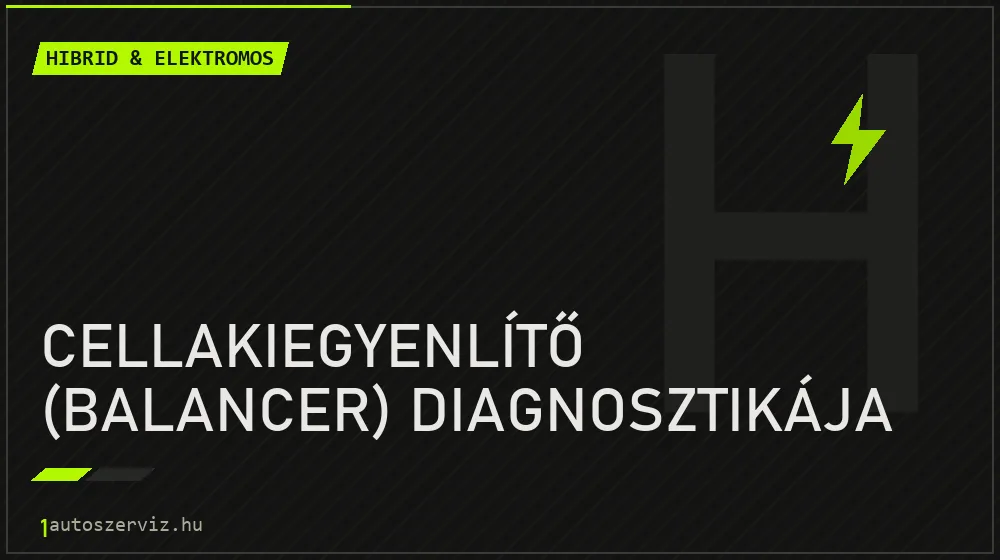 Cellakiegyenlítő (balancer) diagnosztikája - Hibrid & elektromos Budapesten