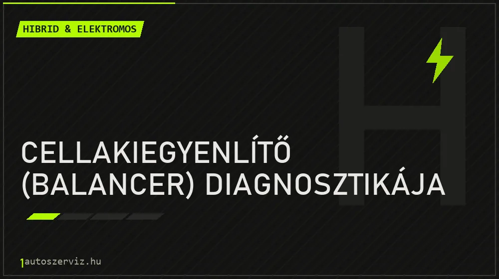 Cellakiegyenlítő (balancer) diagnosztikája javítás - hibrid- és elektromosautó-szerviz