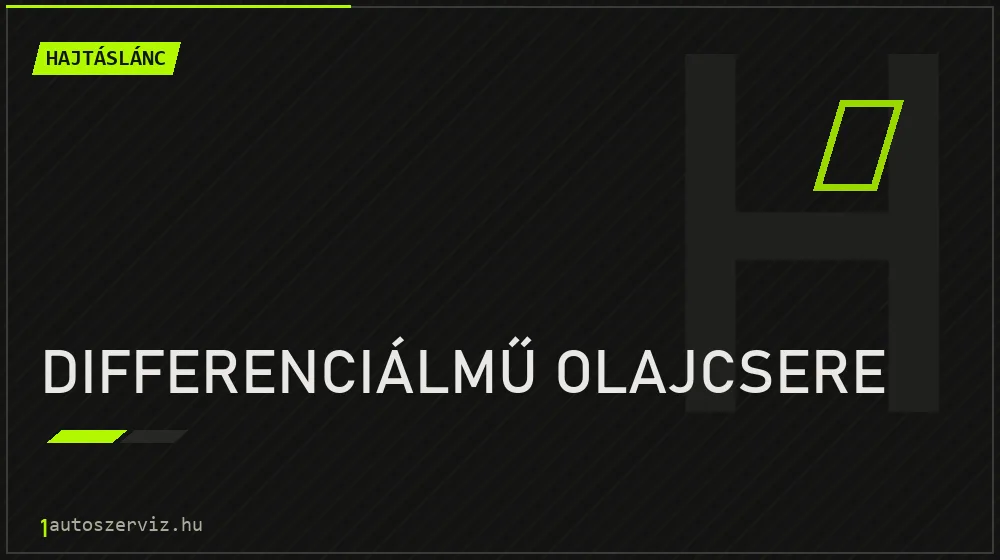 Differenciálmű olajcsere javítás - hajtáslánc-javítás