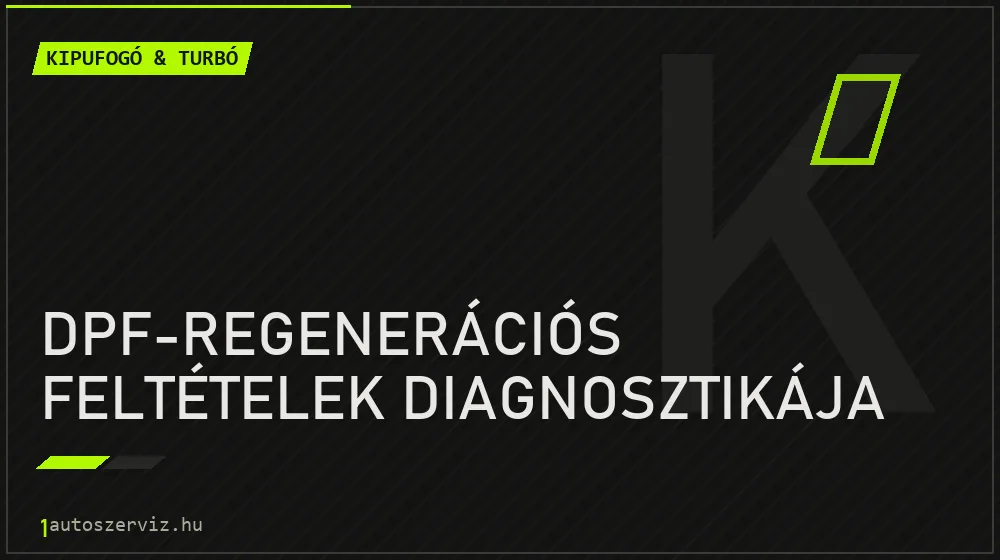 DPF-regenerációs feltételek diagnosztikája javítás - kipufogó- és turbójavítás
