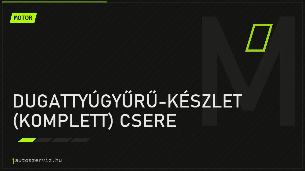 Dugattyúgyűrű-készlet (komplett) csere - Motor Budapesten