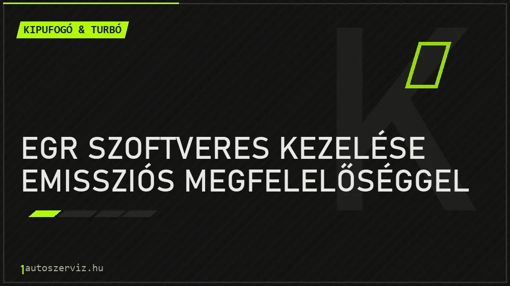 EGR szoftveres kezelése emissziós megfelelőséggel javítás - kipufogó- és turbójavítás