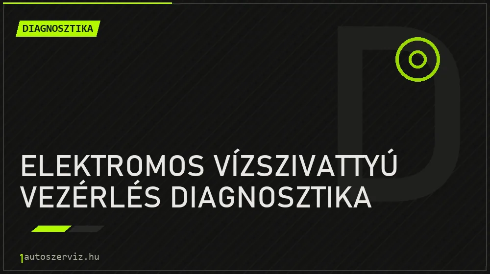 Elektromos vízszivattyú vezérlés diagnosztika - Diagnosztika Budapesten