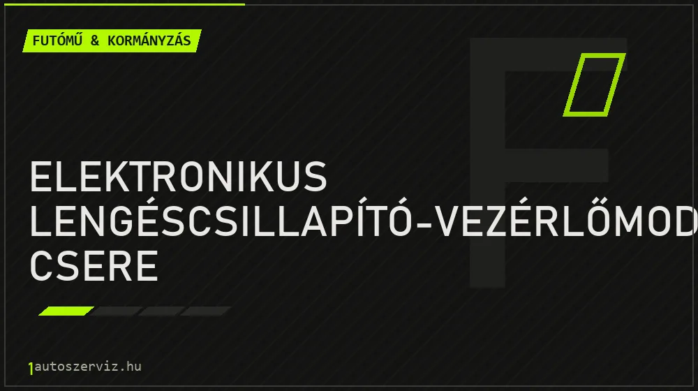 Elektronikus lengéscsillapító-vezérlőmodul csere - Futómű & kormányzás Budapesten