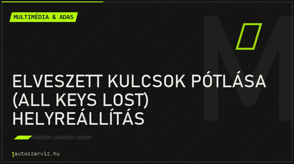 Elveszett kulcsok pótlása (all keys lost) helyreállítás javítás - multimédia- és asszisztensrendszer-javítás
