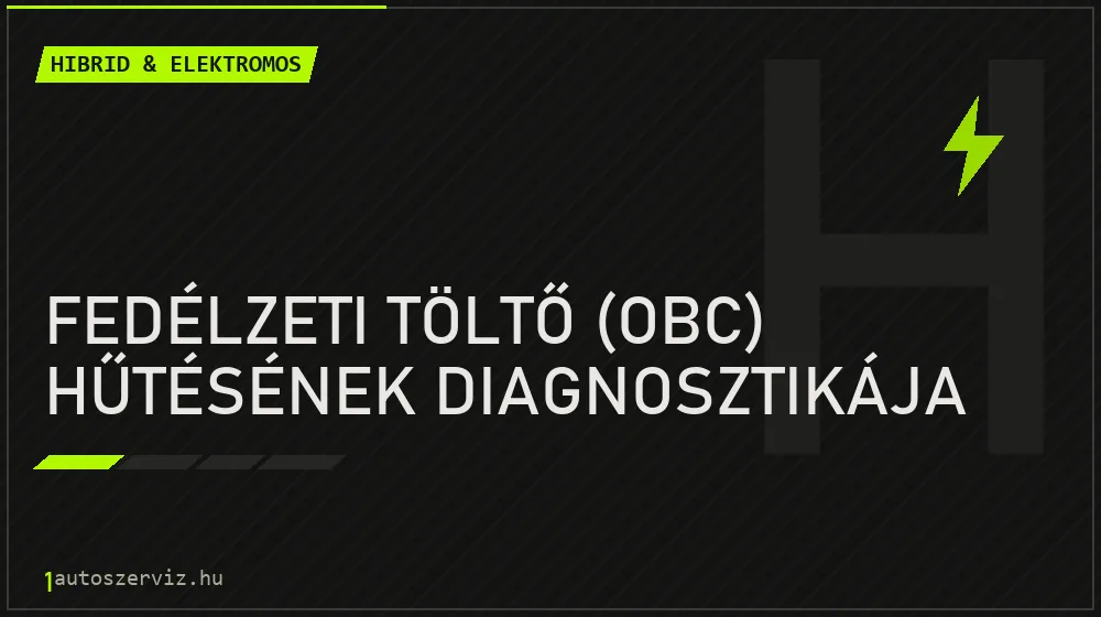 Fedélzeti töltő (OBC) hűtésének diagnosztikája - Hibrid & elektromos Budapesten
