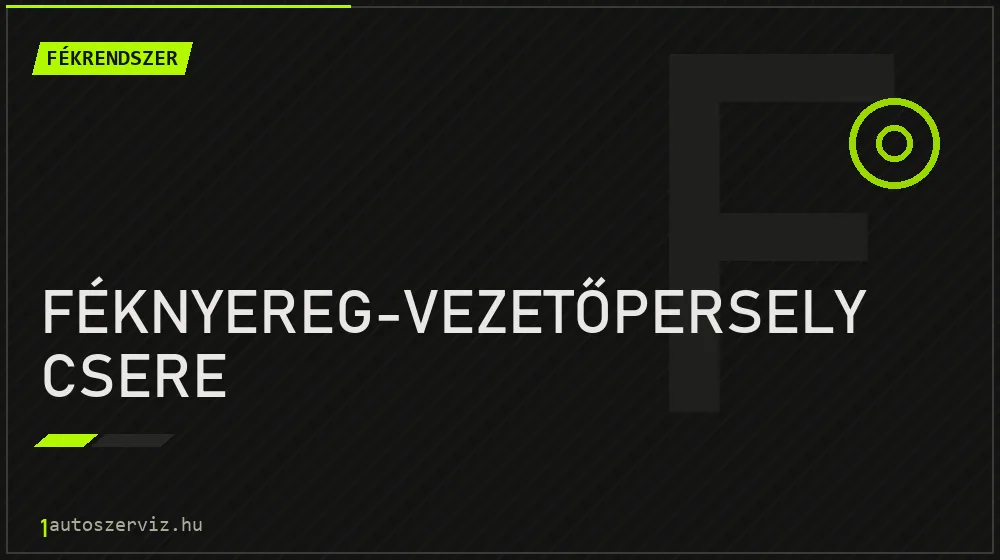 Féknyereg-vezetőpersely csere javítás - fékjavítás