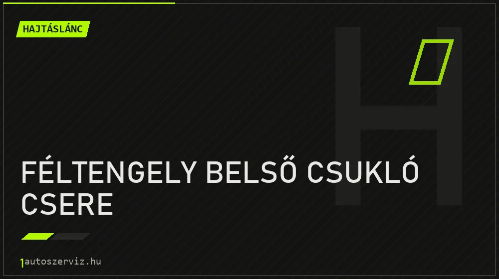 Féltengely belső csukló csere - Hajtáslánc Budapesten