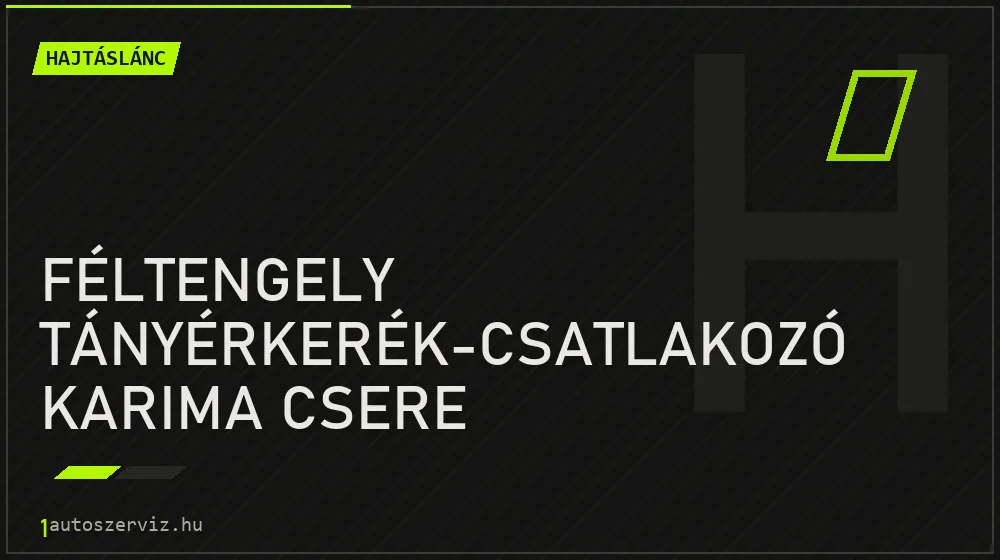 Féltengely tányérkerék-csatlakozó karima csere javítás - hajtáslánc-javítás