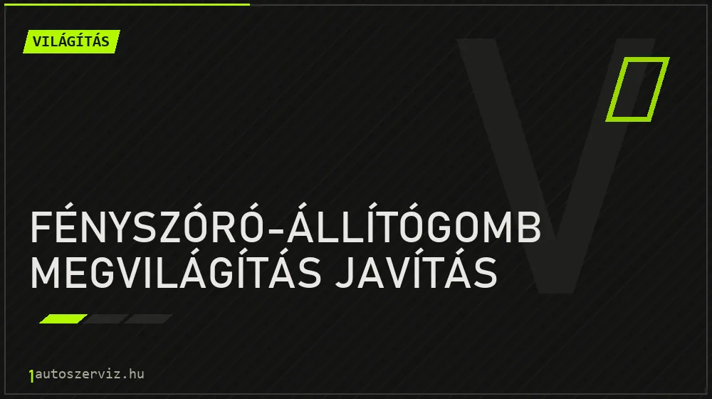 Fényszóró-állítógomb megvilágítás javítás javítás - világításjavítás