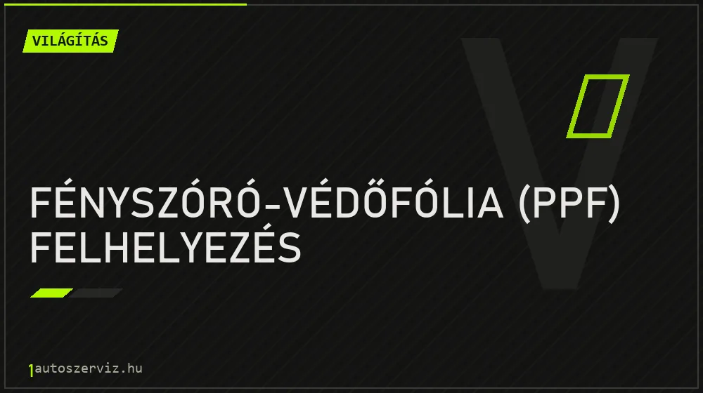 Fényszóró-védőfólia (PPF) felhelyezés - Világítás Budapesten