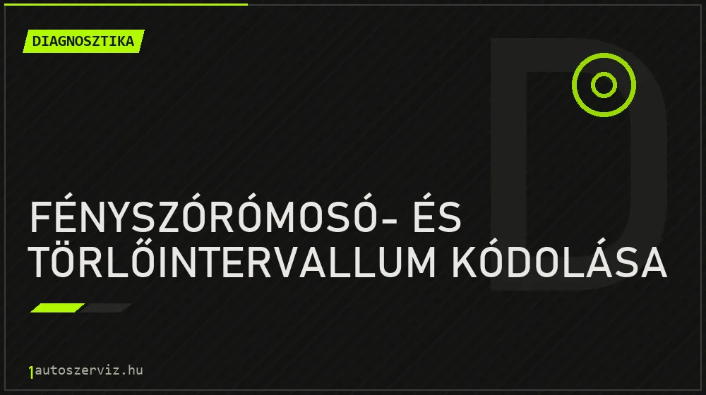 Fényszórómosó- és törlőintervallum kódolása - Diagnosztika Budapesten