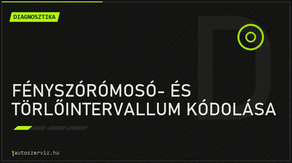 Fényszórómosó- és törlőintervallum kódolása javítás - autódiagnosztika