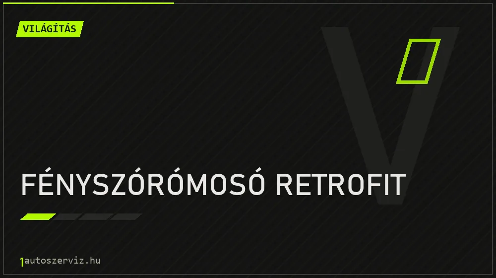 Fényszórómosó retrofit javítás - világításjavítás