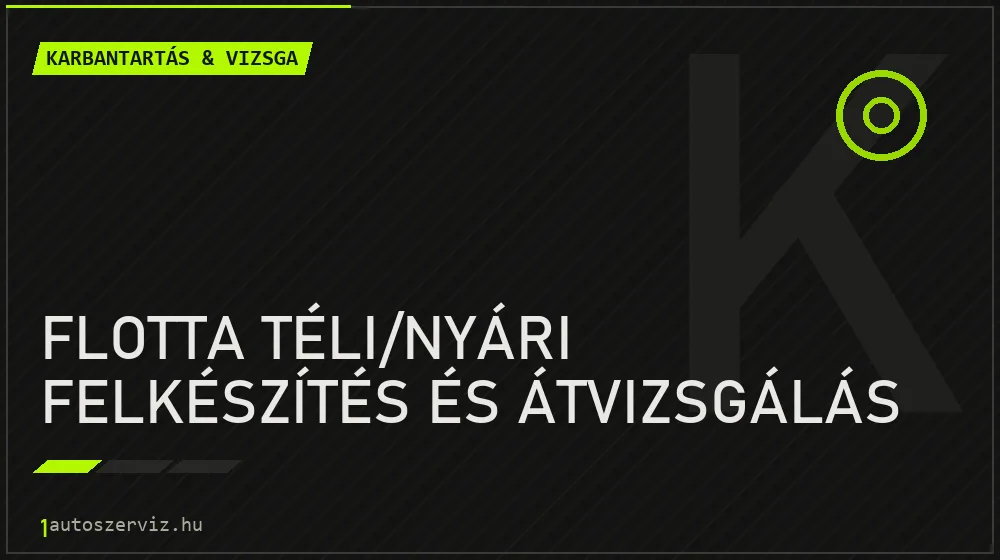 Flotta téli/nyári felkészítés és átvizsgálás javítás - autó-karbantartás és műszaki vizsga