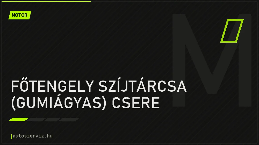 Főtengely szíjtárcsa (gumiágyas) csere javítás - motorjavítás