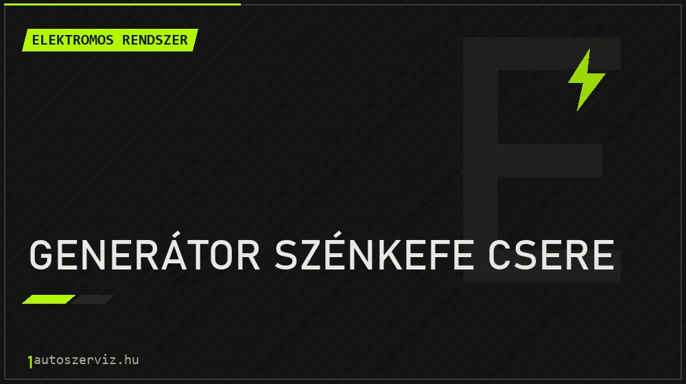 Generátor szénkefe csere - Elektromos rendszer Budapesten