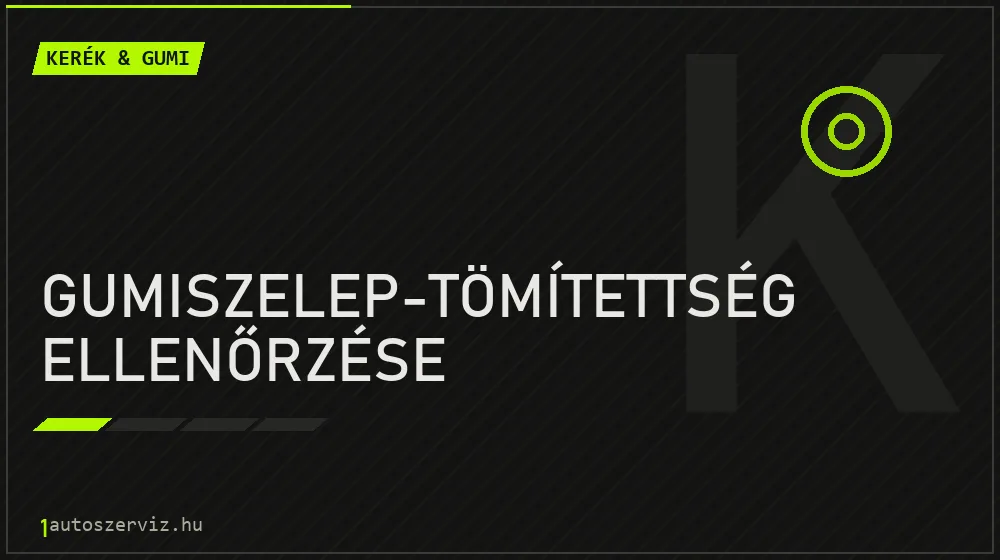 Gumiszelep-tömítettség ellenőrzése javítás - gumiabroncs-szerviz