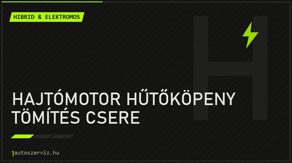Hajtómotor hűtőköpeny tömítés csere - Hibrid & elektromos Budapesten