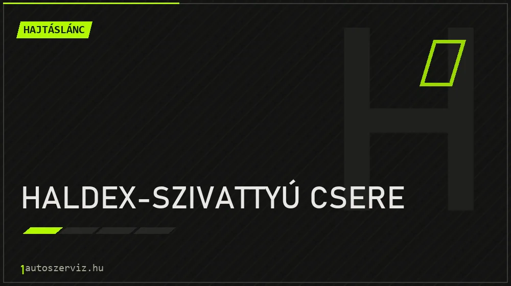 Haldex-szivattyú csere javítás - hajtáslánc-javítás