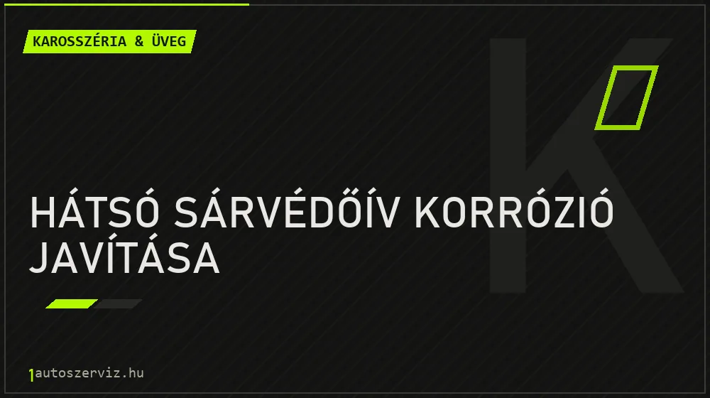Hátsó sárvédőív korrózió javítása - Karosszéria & üveg Budapesten