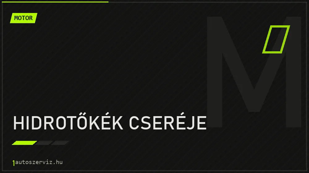 Hidrotőkék cseréje javítás - motorjavítás