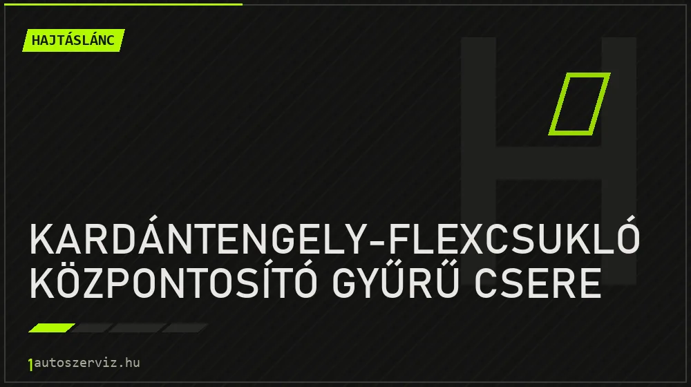 Kardántengely-flexcsukló központosító gyűrű csere - Hajtáslánc Budapesten
