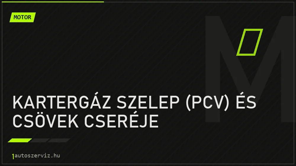 Kartergáz szelep (PCV) és csövek cseréje javítás - motorjavítás