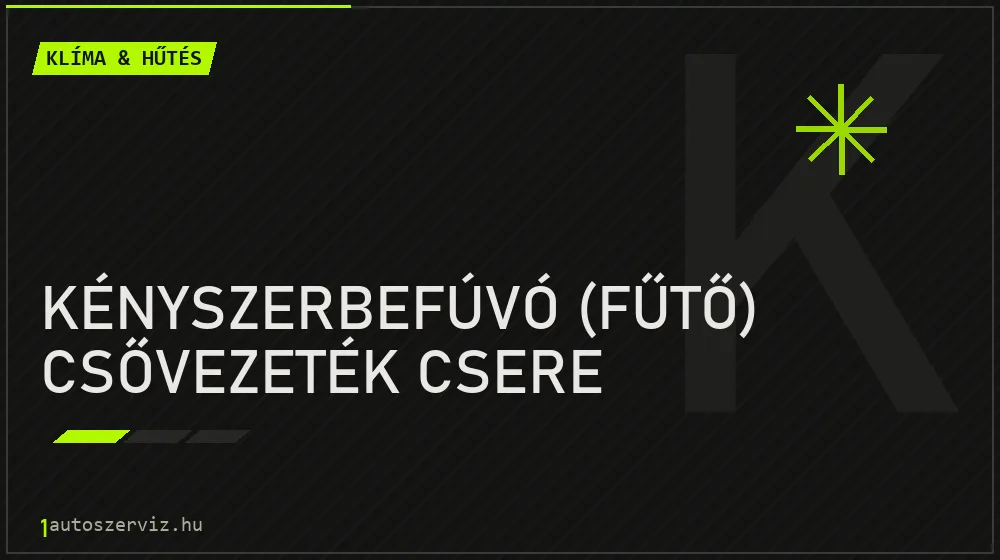Kényszerbefúvó (fűtő) csővezeték csere javítás - autóklíma-szerviz