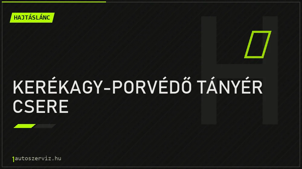 Kerékagy-porvédő tányér csere - Hajtáslánc Budapesten