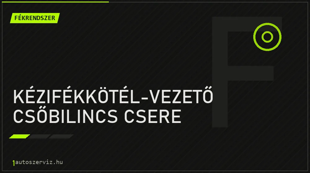 Kézifékkötél-vezető csőbilincs csere javítás - fékjavítás