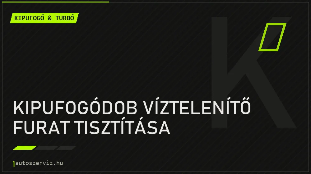 Kipufogódob víztelenítő furat tisztítása - Kipufogó & turbó Budapesten