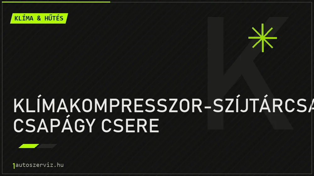 Klímakompresszor-szíjtárcsa csapágy csere - Klíma & hűtés Budapesten