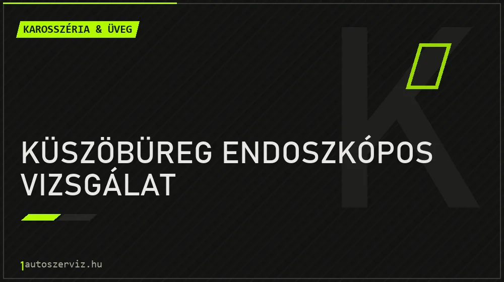 Küszöbüreg endoszkópos vizsgálat javítás - karosszéria- és üvegjavítás