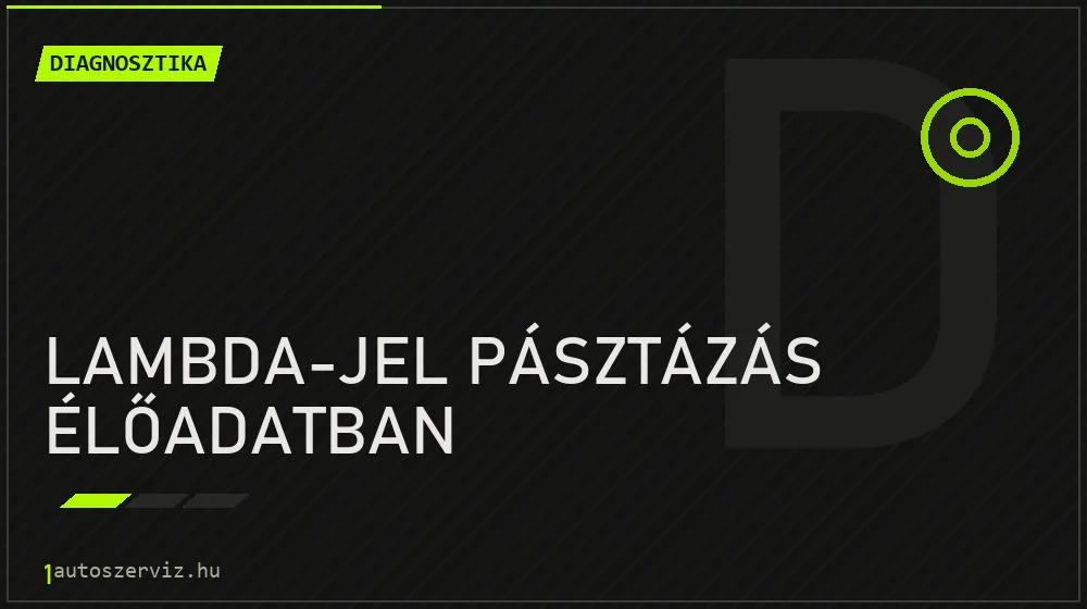 Lambda-jel pásztázás élőadatban - Diagnosztika Budapesten