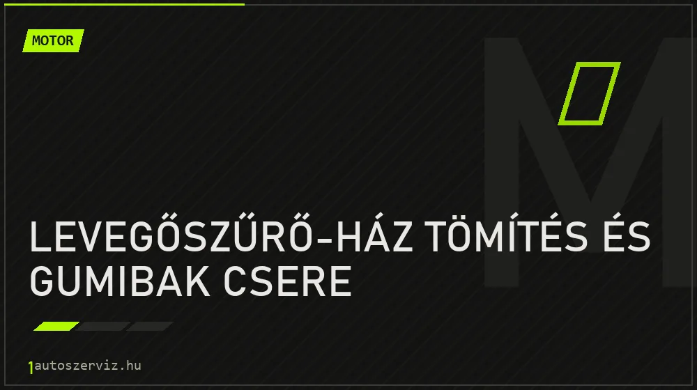 Levegőszűrő-ház tömítés és gumibak csere javítás - motorjavítás
