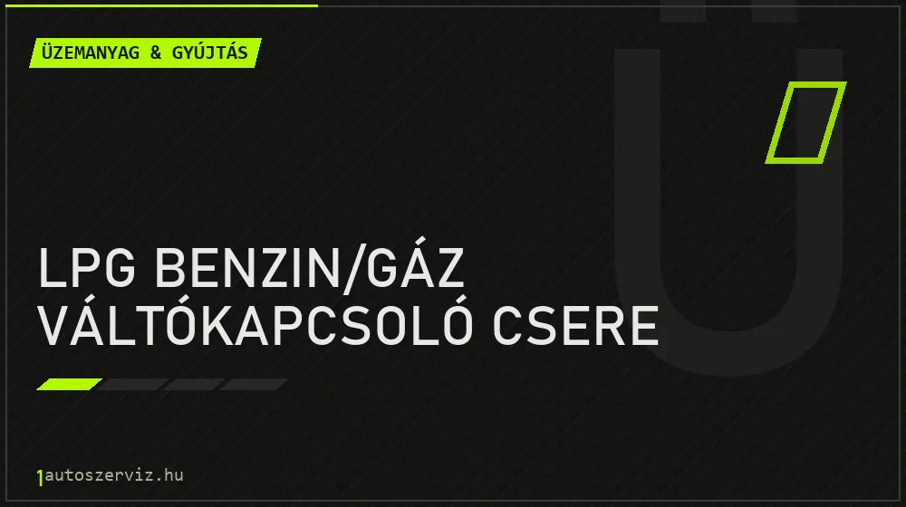 LPG benzin/gáz váltókapcsoló csere javítás - üzemanyagrendszer-javítás
