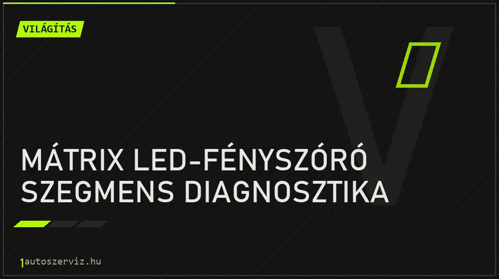 Mátrix LED-fényszóró szegmens diagnosztika - Világítás Budapesten