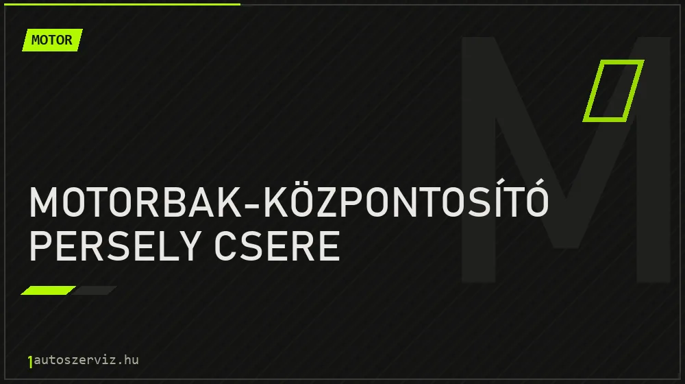 Motorbak-központosító persely csere javítás - motorjavítás