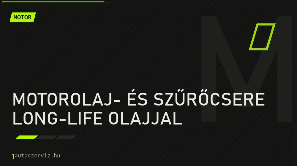 Motorolaj- és szűrőcsere long-life olajjal javítás - motorjavítás