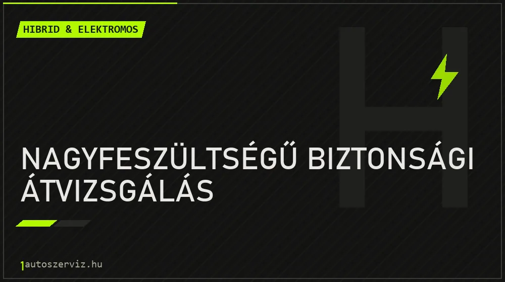 Nagyfeszültségű biztonsági átvizsgálás javítás - hibrid- és elektromosautó-szerviz
