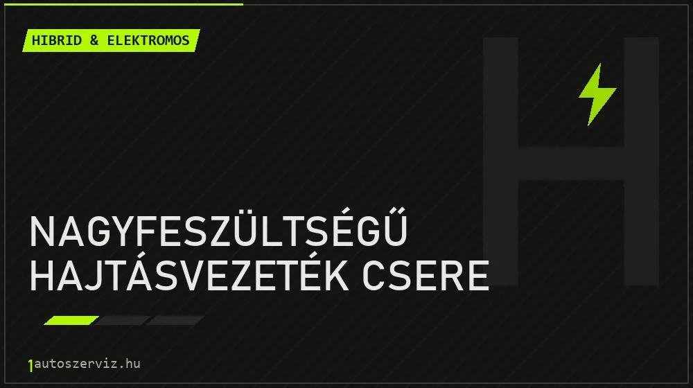 Nagyfeszültségű hajtásvezeték csere javítás - hibrid- és elektromosautó-szerviz
