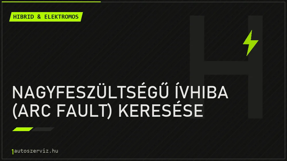 Nagyfeszültségű ívhiba (arc fault) keresése javítás - hibrid- és elektromosautó-szerviz