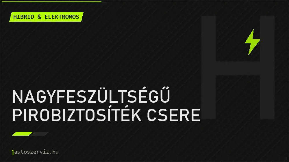 Nagyfeszültségű pirobiztosíték csere - Hibrid & elektromos Budapesten