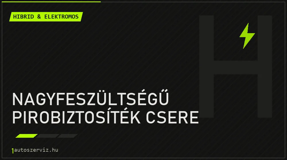 Nagyfeszültségű pirobiztosíték csere javítás - hibrid- és elektromosautó-szerviz
