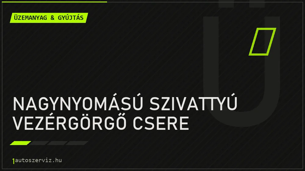 Nagynyomású szivattyú vezérgörgő csere javítás - üzemanyagrendszer-javítás