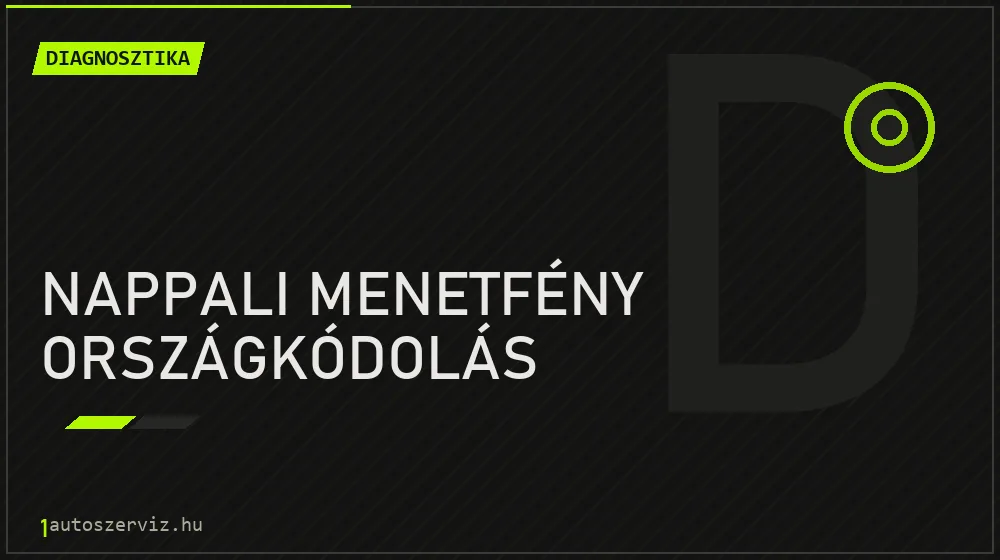 Nappali menetfény országkódolás javítás - autódiagnosztika