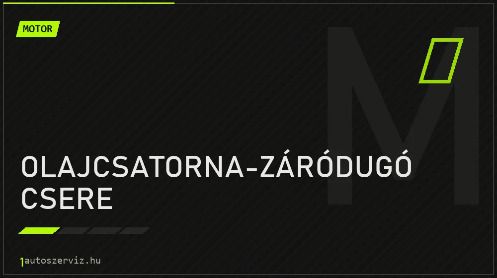 Olajcsatorna-záródugó csere - Motor Budapesten